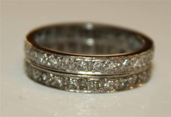 2 x diamond eternity rings- 1x 18ct